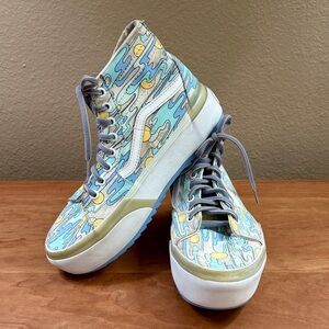 Vans SK8-Hi Tapered Platform UV Sunwaves Sneakers Women size 7.5/ Men 6.0/EUC 38